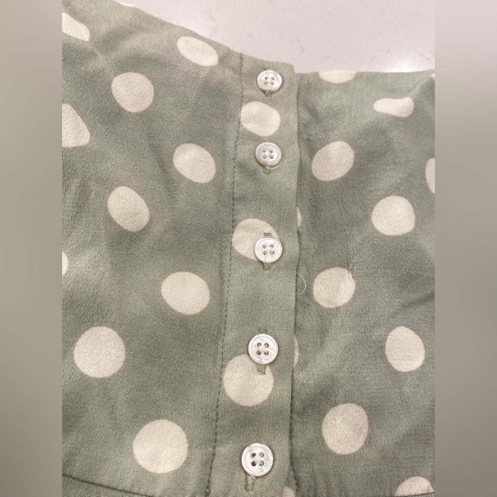 Capulet Polka Dot Sage Green Top - Picture 5 of 6